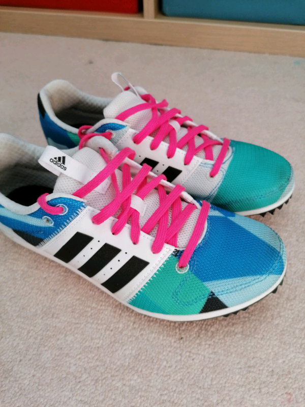 adidas allroundstar junior running spikes pink